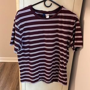 Red white stripe tee shirt. Good condition